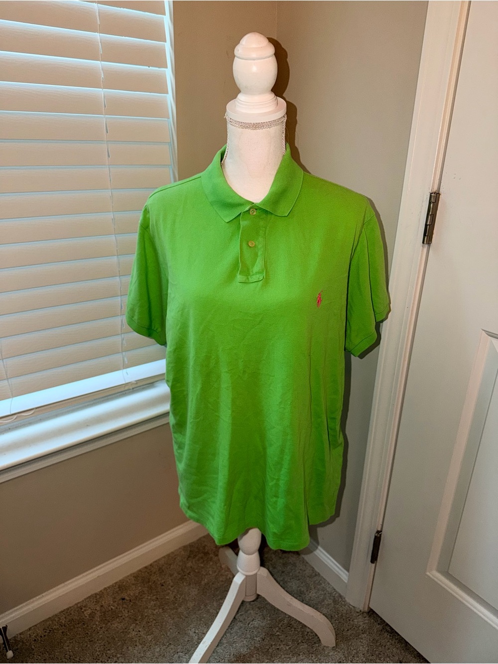 Ralph Lauren Bright Green Polo Shirt with Contrast Logo